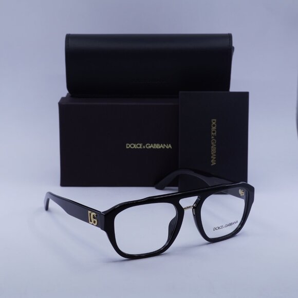 Dolce & Gabbana DG3415 501/55 Square Eyeglasses - Black 55mm - Picture 8 of 10
